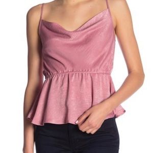 NWT Ro & De Peplum Cowl Neck Tank
